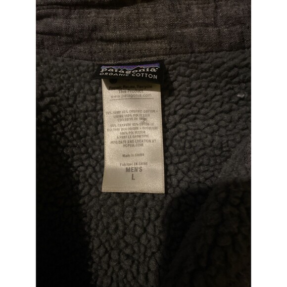 Patagonia Mens Large Insulated Hemp Organic Cotton Shirt Gray - Picture 2 of 4